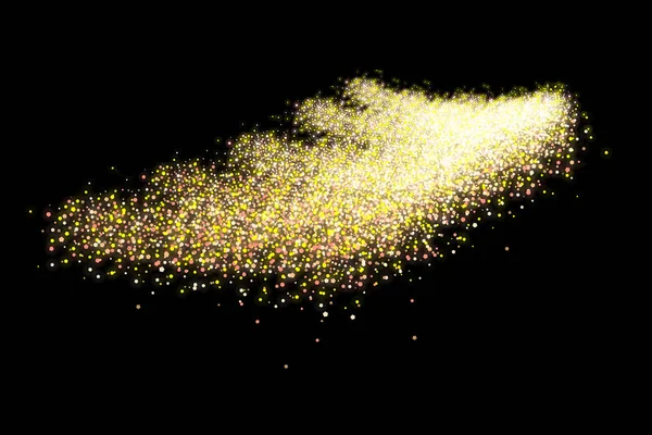Explosão Brilho Dourado Splashes Partículas Douradas Textura Granulada Abstrata Isolada — Fotografia de Stock