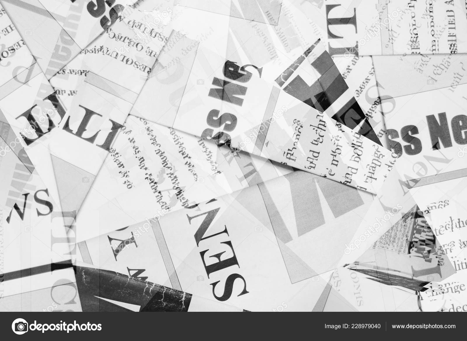 Abstract Pattern Mixed Headlines Articles Newspaper Pages Concept Global News Stock Photo By C Fedboy