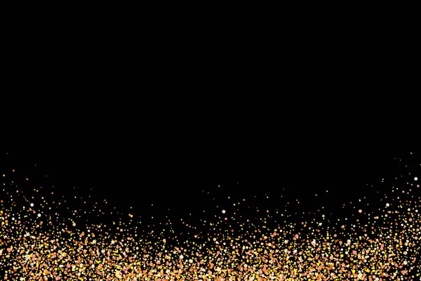 Altın Parıltı Patlama Altın Parçacıkları Sıçraması Soyut Grenli Doku Siyah — Stok fotoğraf