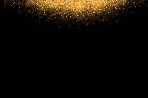 Altın Parıltı Patlama Altın Parçacıkları Sıçraması Siyah Arka Plan Üzerine — Stok fotoğraf