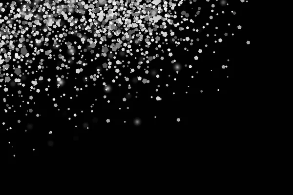 雪の爆発 黒い背景に分離された抽象的な粒子の粗い白いテクスチャです デザインの要素をオーバーレイします — ストック写真