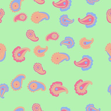 Paisley süslemeli modern soyut desen