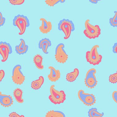 Paisley süslemeli modern soyut desen