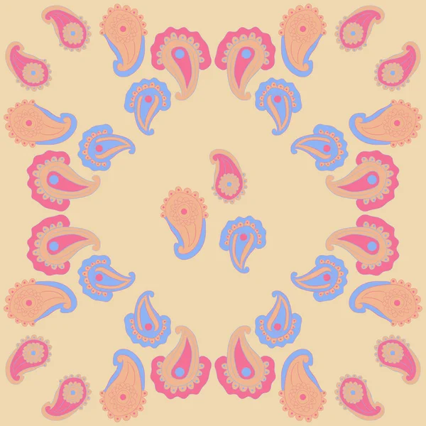 Modern abstract pattern with paisley ornament