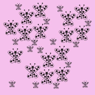 Soyut renkli kelebekler Dikişsiz desen