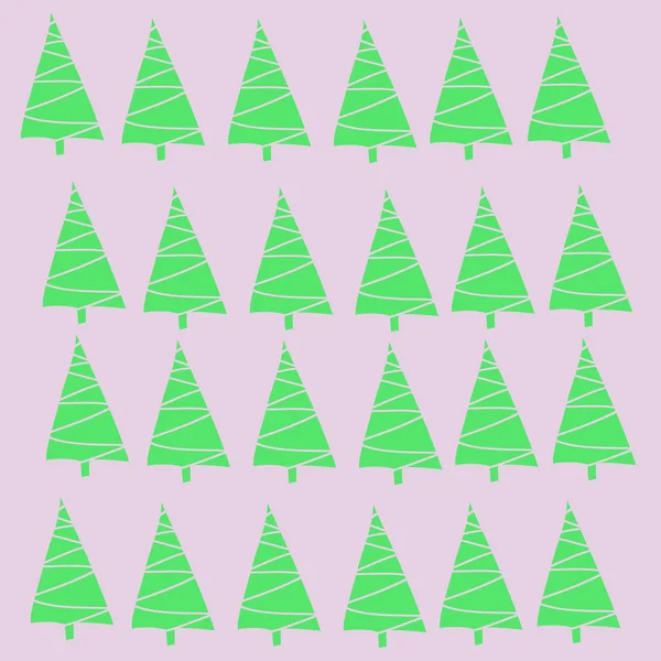 Naadloos Patroon Van Abstracte Kerstbomen — Stockfoto