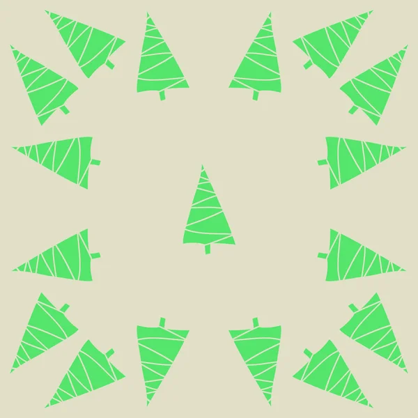 Seamless Pattern Abstract Christmas Trees — Stock Photo, Image