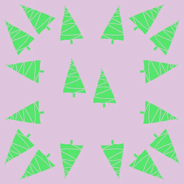 Nahtloses Muster Abstrakter Weihnachtsbäume — Stockfoto