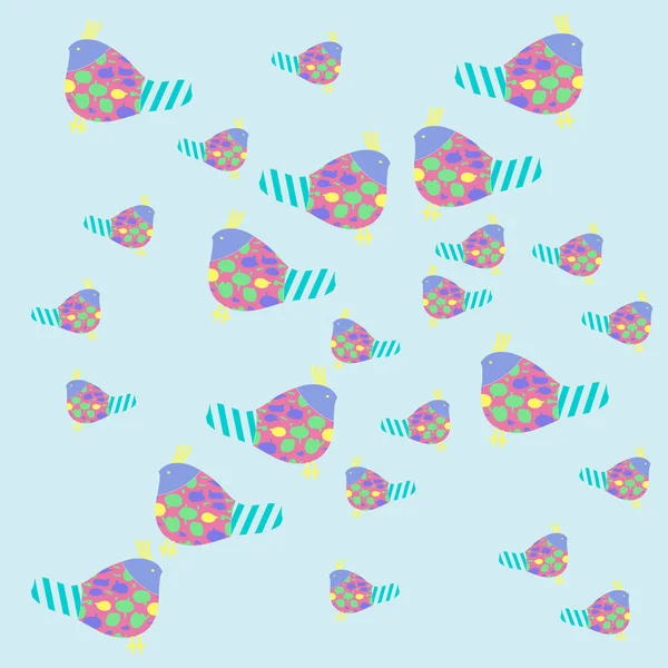 Безшовний Візерунок Абстрактних Барвистих Риб — стокове фото