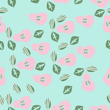 Soyut renkli armut dikişsiz desen