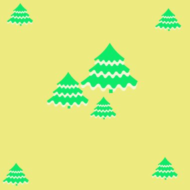 Soyut yeşil noel ağaçlarının dikişsiz desen