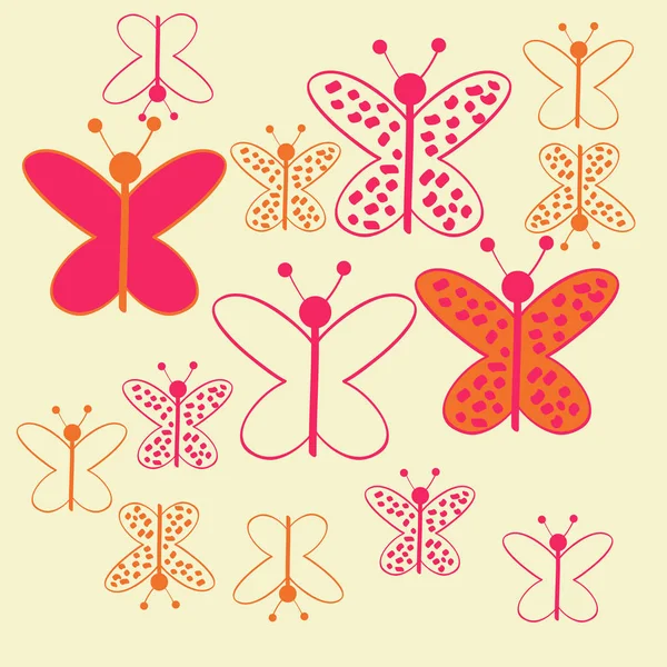 Seamless Pattern Abstract Colorful Butterflies — Stock Photo, Image