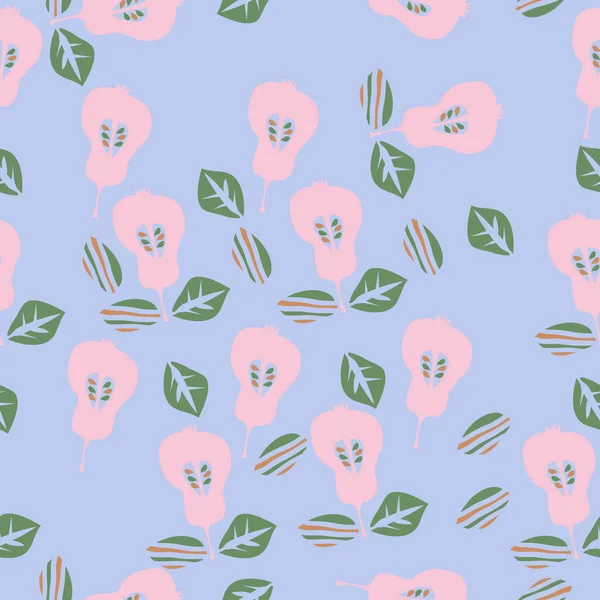 Soyut renkli armut dikişsiz desen