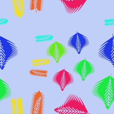 Soyut renkli yaprakları Dikişsiz deseni