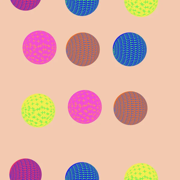 Seamless Pattern Abstract Colorful Balls — Stock Photo, Image