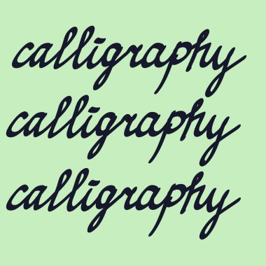 Soyut kaligrafik sözcüklerin kusursuz deseni