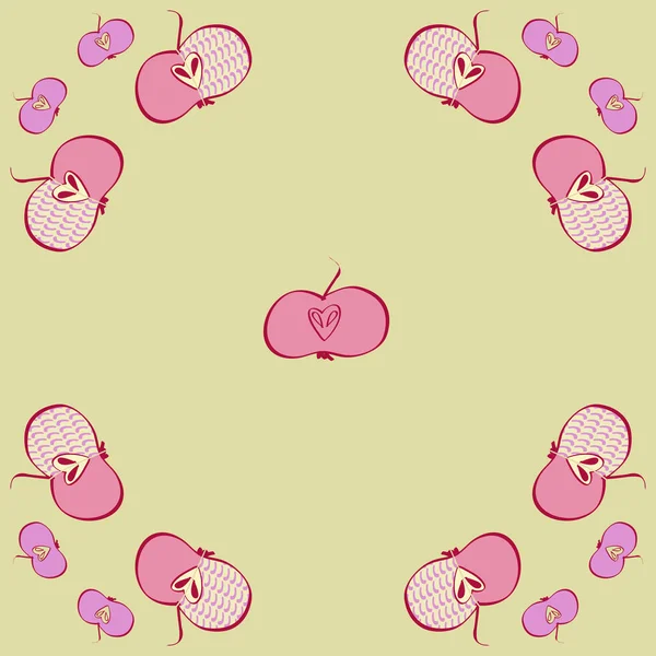 Seamless Pattern Abstract Colorful Apples — Stock Photo, Image