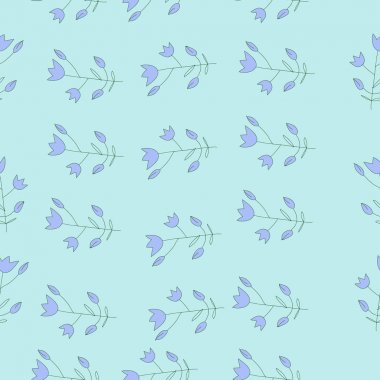 Soyut çan çiçek dikişsiz desen