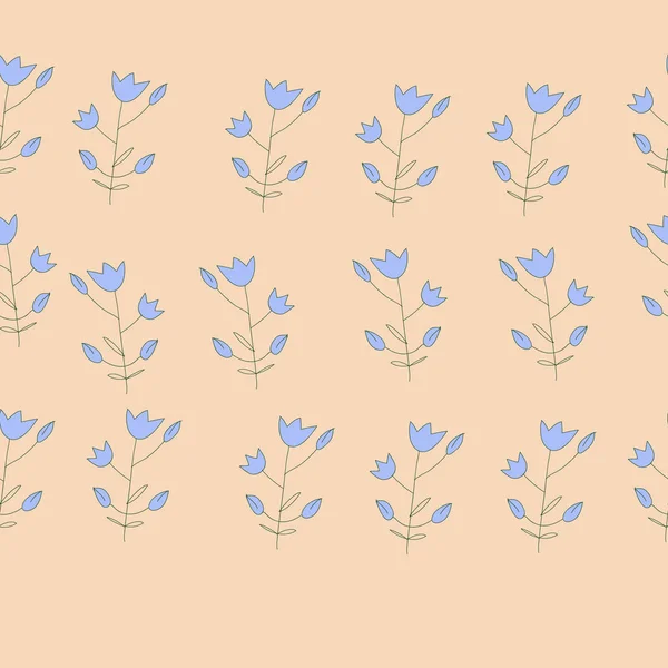Soyut Çan Çiçek Dikişsiz Desen — Stok fotoğraf