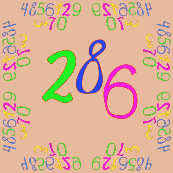 Seamless pattern of abstract arabic numbers