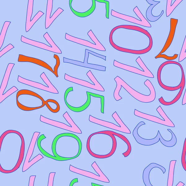 抽象的なアラビア数字のシームレスなパターン — ストック写真