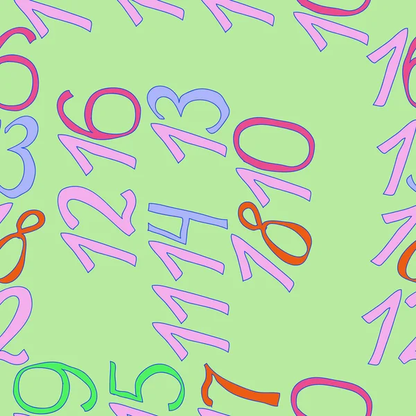 抽象的なアラビア数字のシームレスなパターン — ストック写真