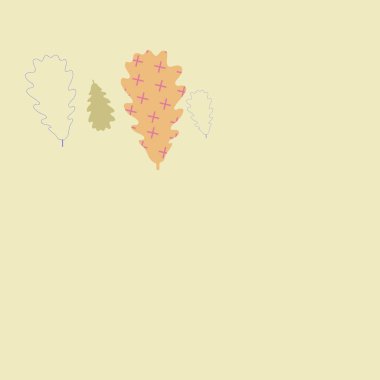 Soyut renkli meşe yaprakları Dikişsiz deseni