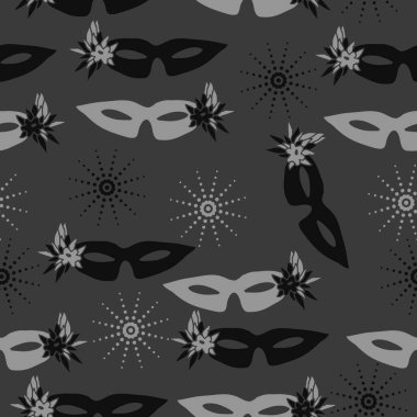 Soyut basit karnaval maskeleri Dikişsiz desen