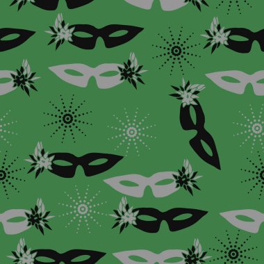 Soyut basit karnaval maskeleri Dikişsiz desen