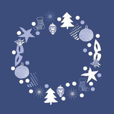 güzel şenlikli Noel çelenk, kopya alanı