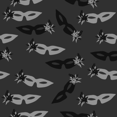 Soyut renkli Venedik maskeleri Dikişsiz deseni