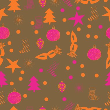 Soyut basit chtistmas tatil kavramının dikişsiz deseni