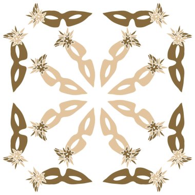 Soyut basit karnaval maskeleri Dikişsiz desen