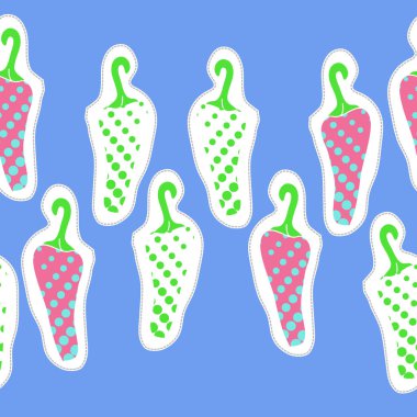 Soyut basit biber dikişsiz desen