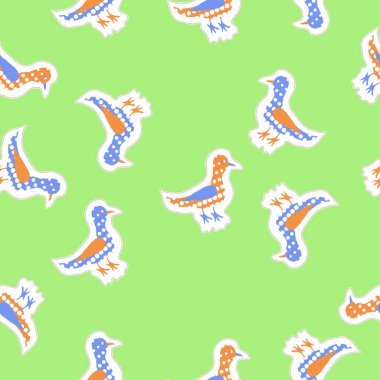 Soyut basit ördeklerin dikişsiz deseni