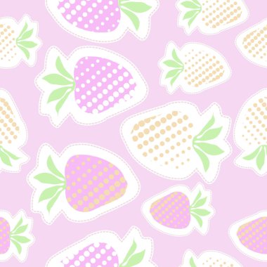 renkli arka planda çilek, kopya alanı