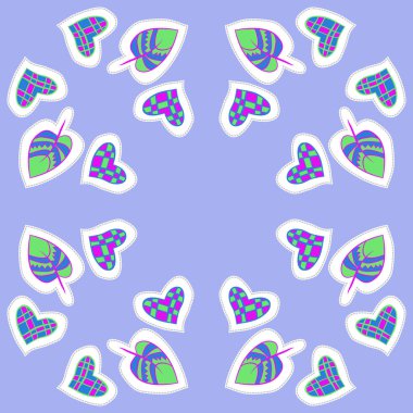 Soyut renkli yaprakları Dikişsiz deseni