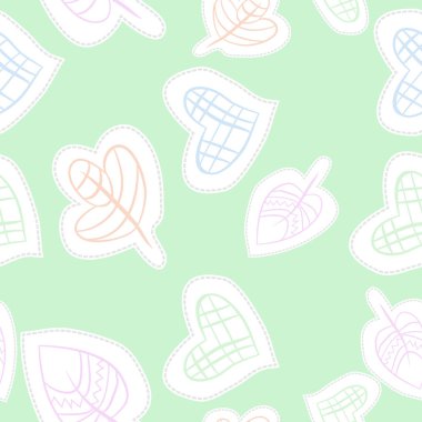 Soyut basit kalpler Dikişsiz desen 