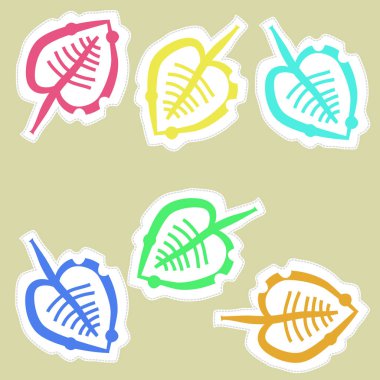 Soyut basit yaprakların kusursuz deseni