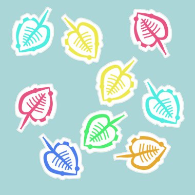 Soyut basit yaprakların kusursuz deseni