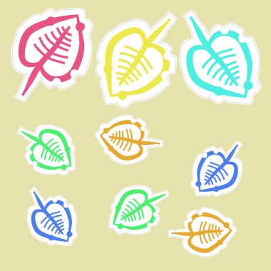 Soyut basit yaprakların kusursuz deseni