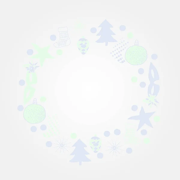 美丽的节日圣诞花环 复制空间 — 图库矢量图片