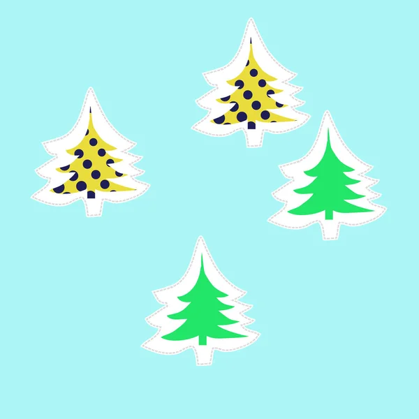 Naadloos Patroon Van Abstracte Sparren Kerstbomen — Stockvector