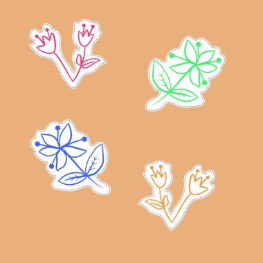 Soyut basit çiçeklerin kusursuz deseni