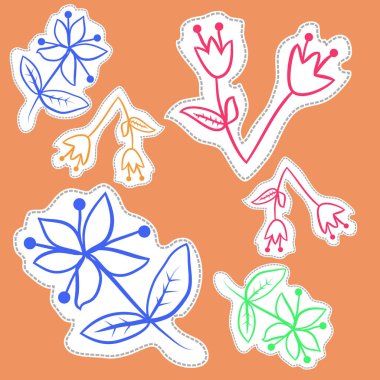 Soyut basit çiçeklerin kusursuz deseni