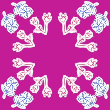 Soyut basit çiçeklerin kusursuz deseni