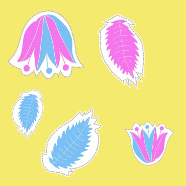 Soyut basit çiçeklerin kusursuz deseni