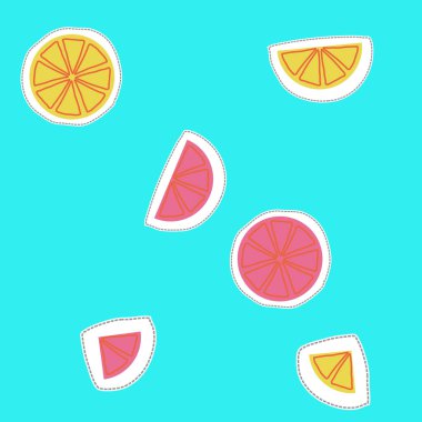 Soyut basit limon dilimlerinin dikişsiz deseni