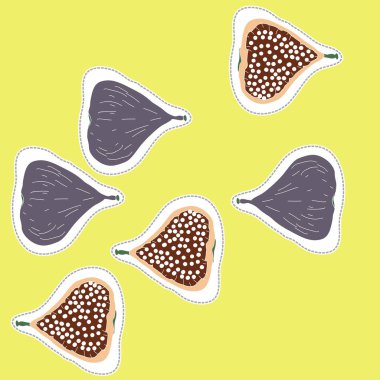 incir dikişsiz desen vektör illüstrasyon 