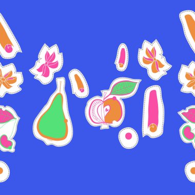 Meyvelerle dikişsiz soyut desen